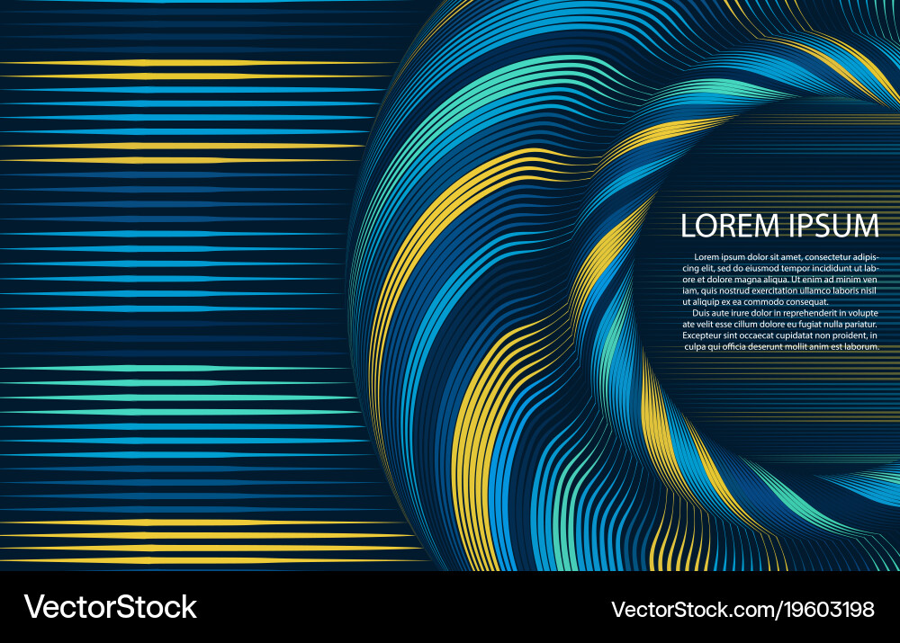 Abstract colorful string lines background vector image
