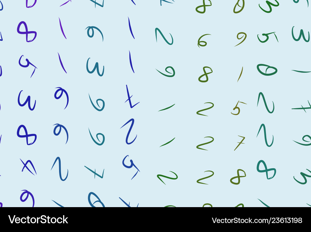 Background abstract numbers hand drawn for design Vector Image