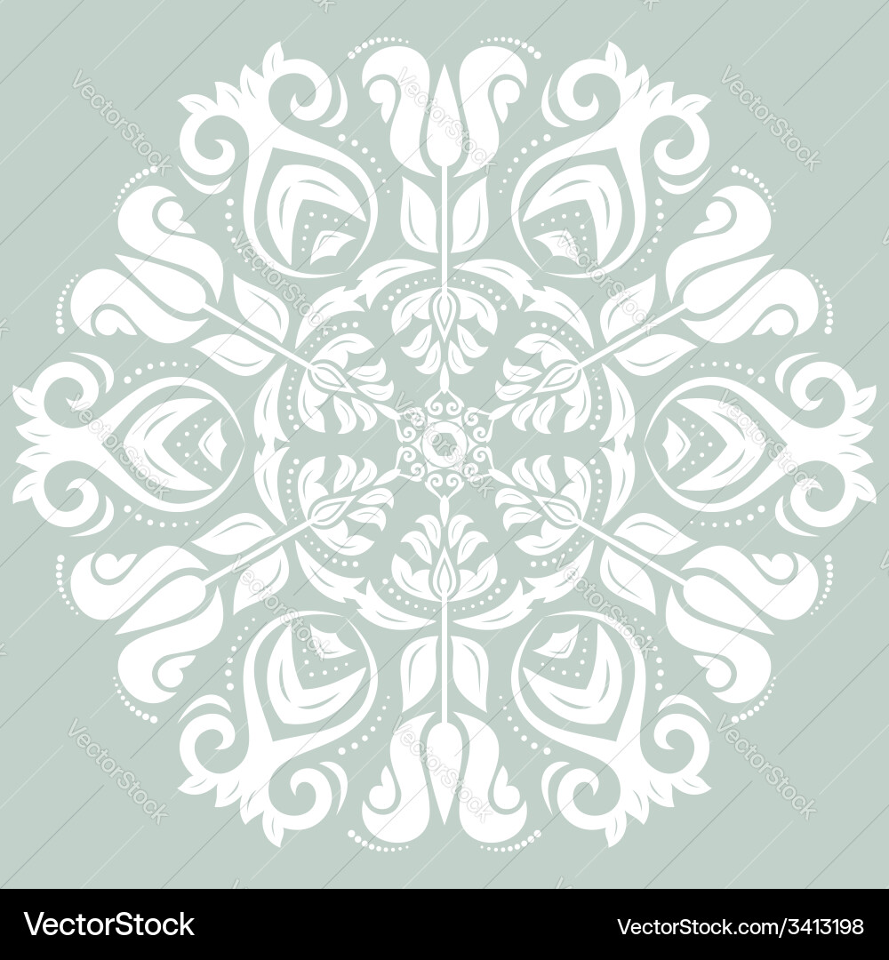 Damask pattern orient background vector image
