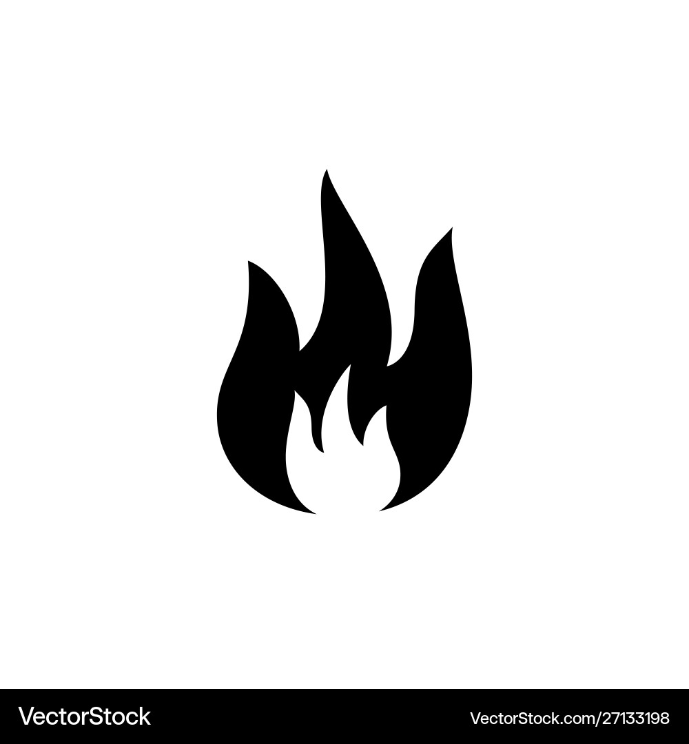 Fire icon ui simple style flat Vector Image