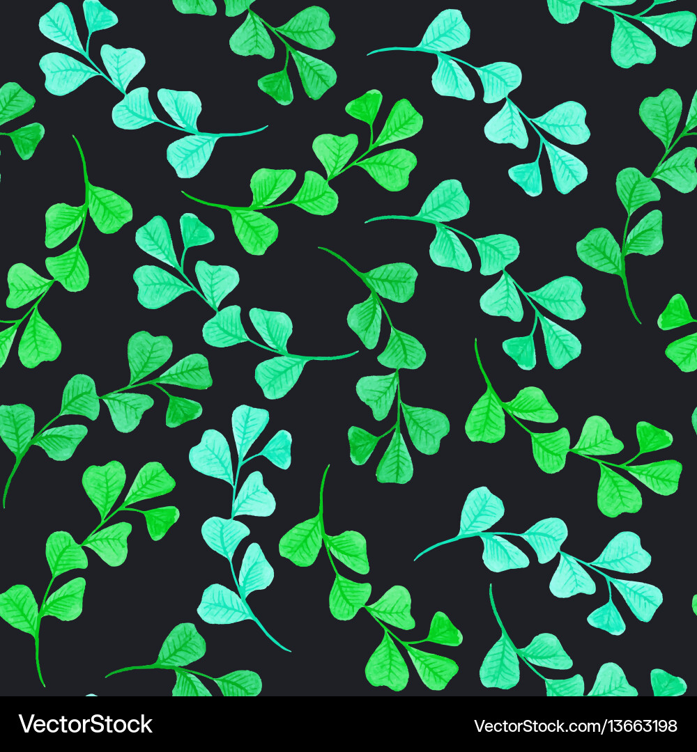 Floral seamless pattern with green leaves Floral seamless pattern with green leaves vector image
