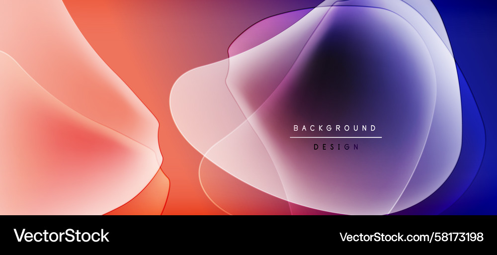 Fluid Color Gradient Abstract Shapes Vector Image