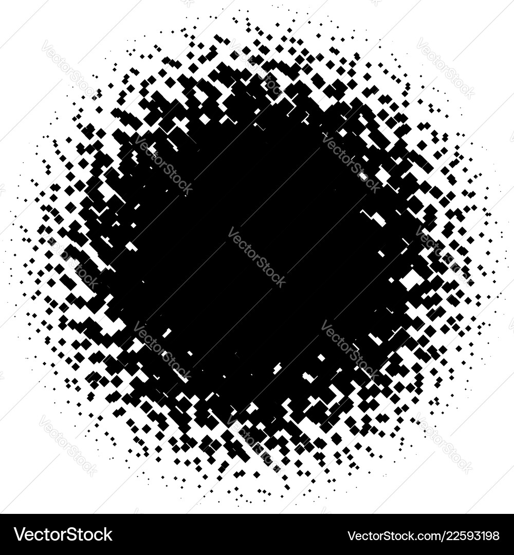 Halftone element with square or triangle instead Halftone element with square or triangle instead vector image