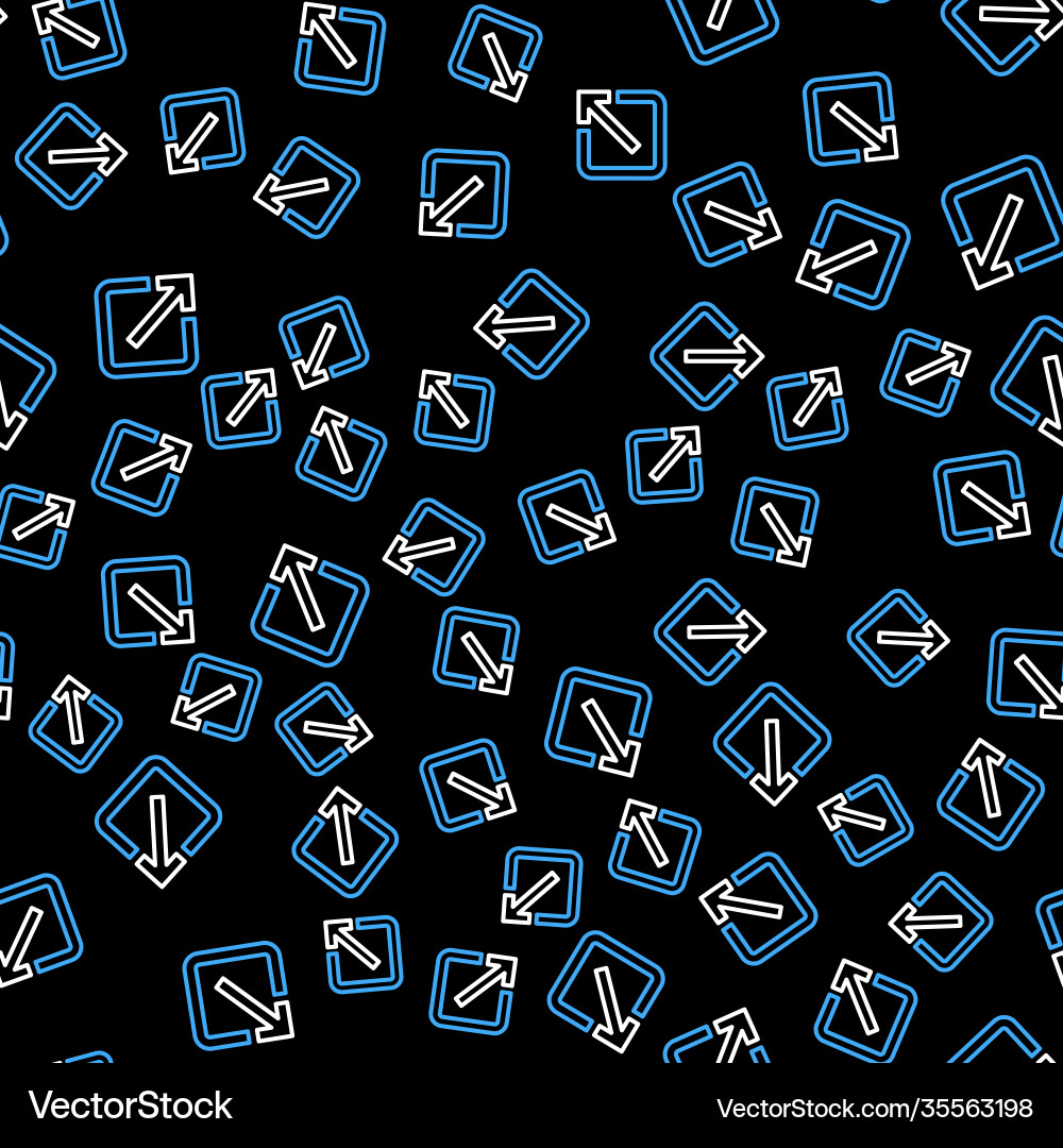 Line open in new window icon isolated seamless Line open in new window icon isolated seamless vector image