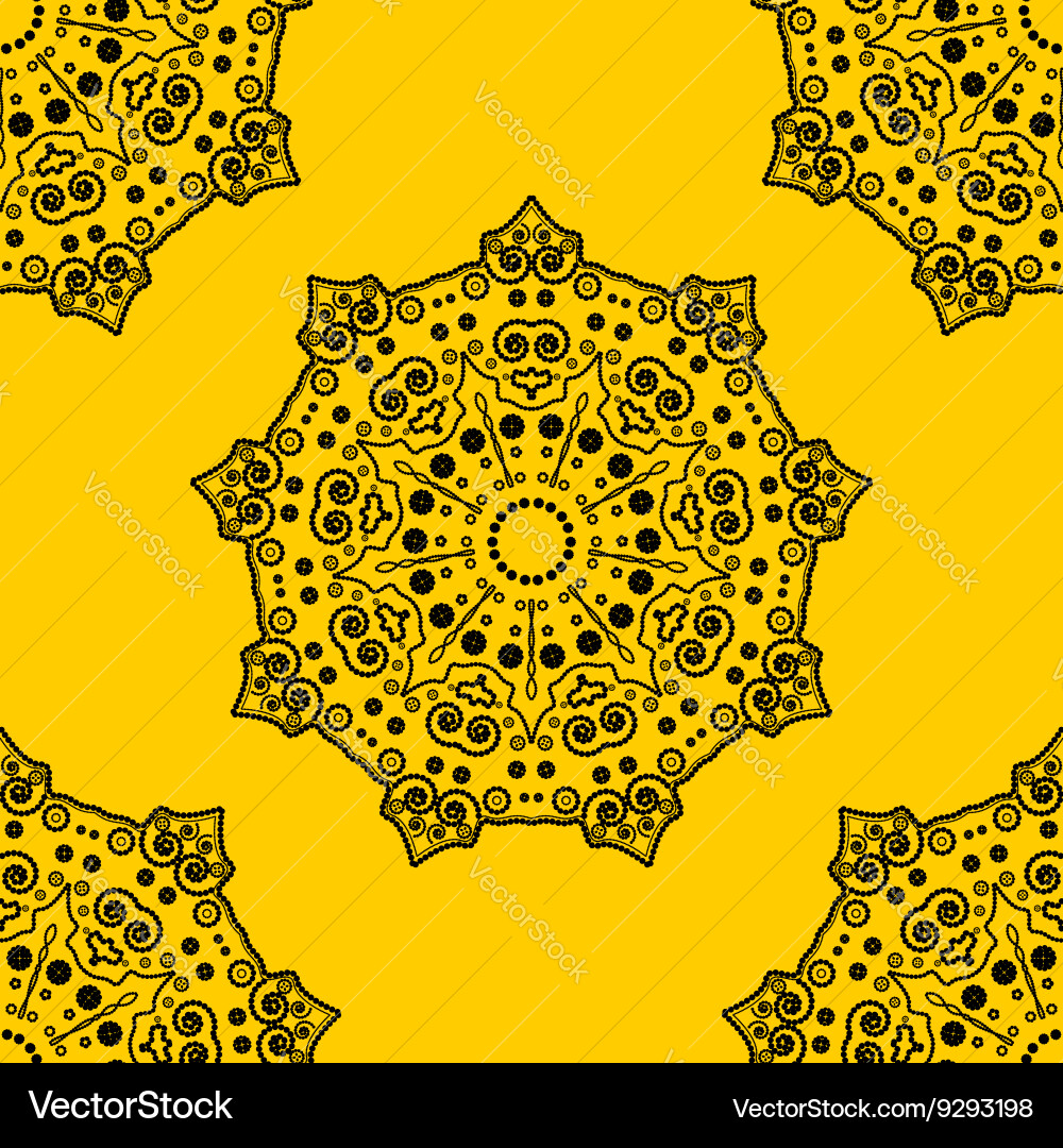 Mandala on background seamless pattern Vector Image