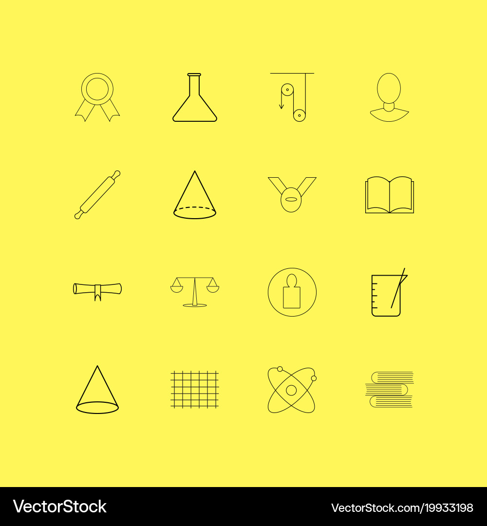 Science linear icon set simple outline icons Vector Image
