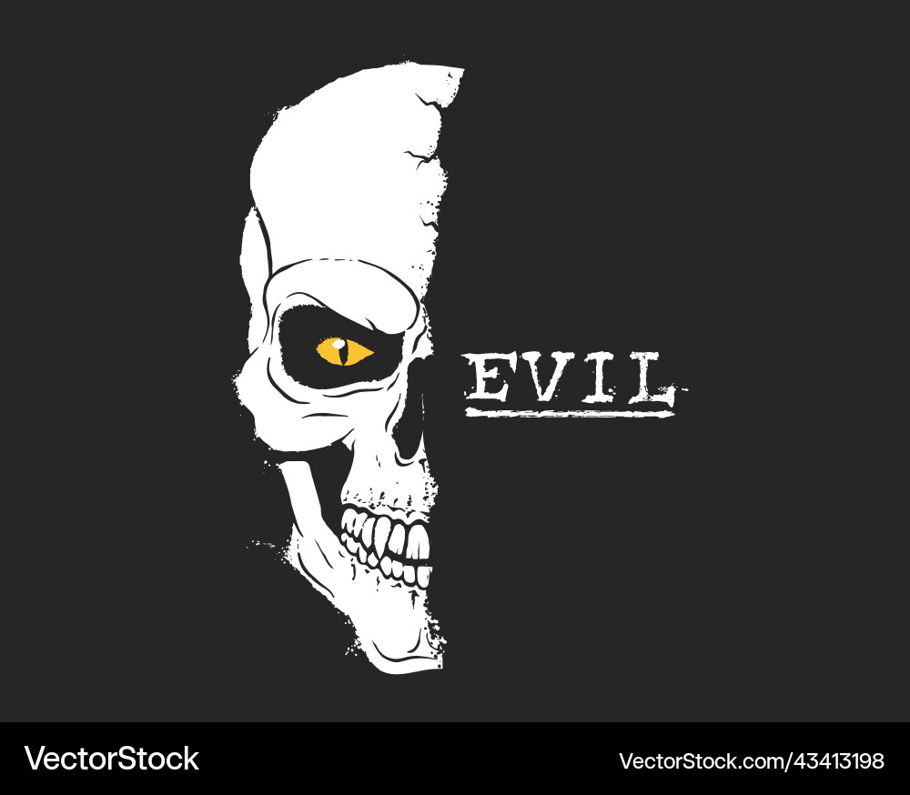 Sinister Skull Demon Face Royalty Free Vector Image