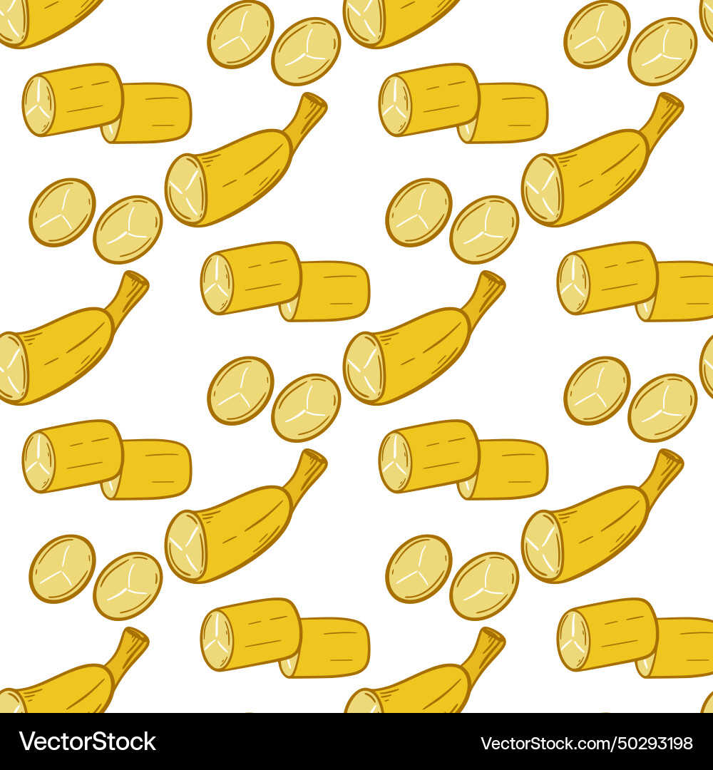 Sliced banana seamless pattern Sliced banana seamless pattern vector image