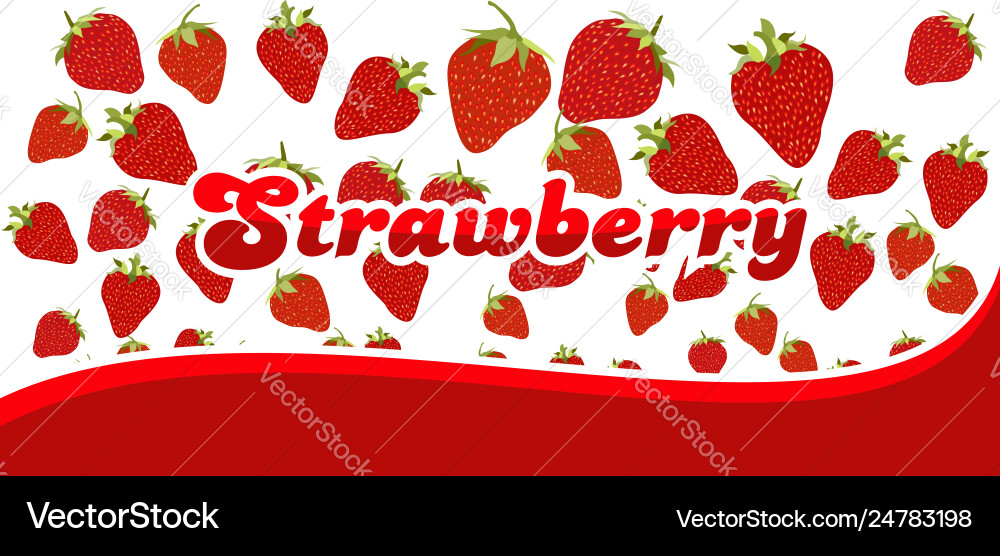 Strawberry Pattern Background vector image