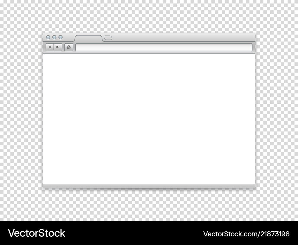 White blank website mockup object isolated White blank website mockup object isolated vector image