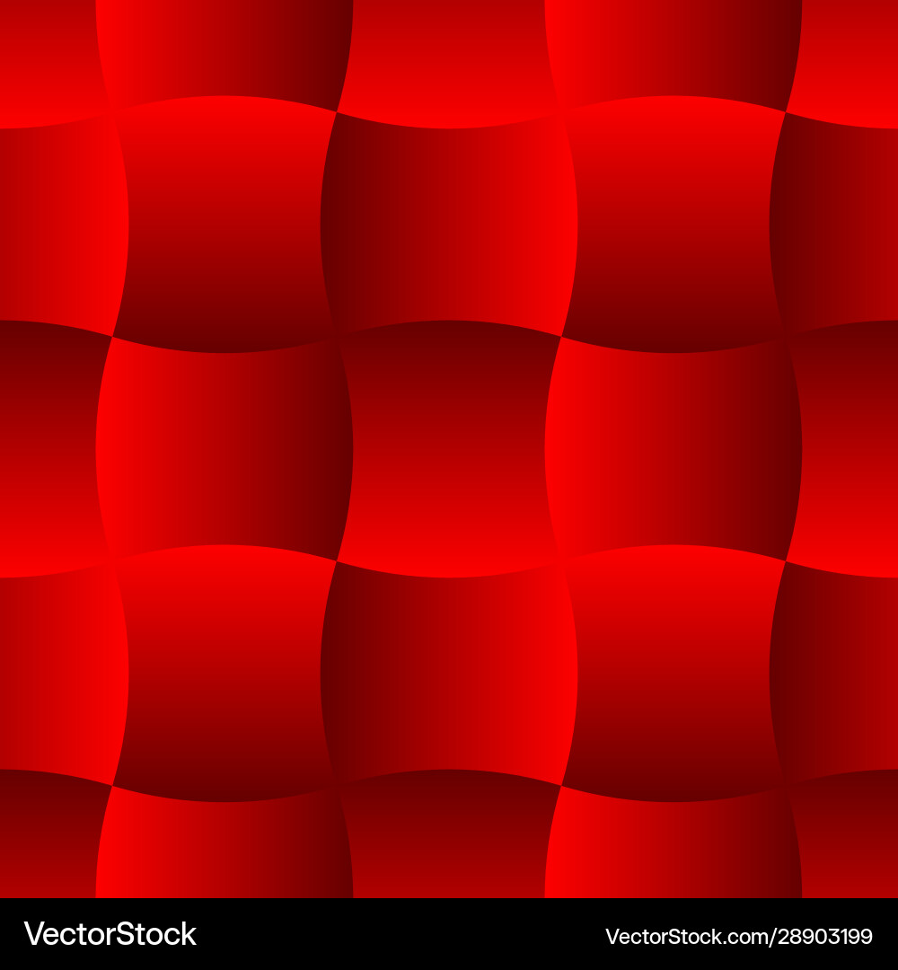 3d curve tile seamless pattern red 001 vector image