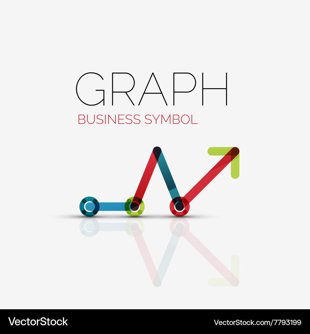 Abstract logo idea linear chart or graph vector image