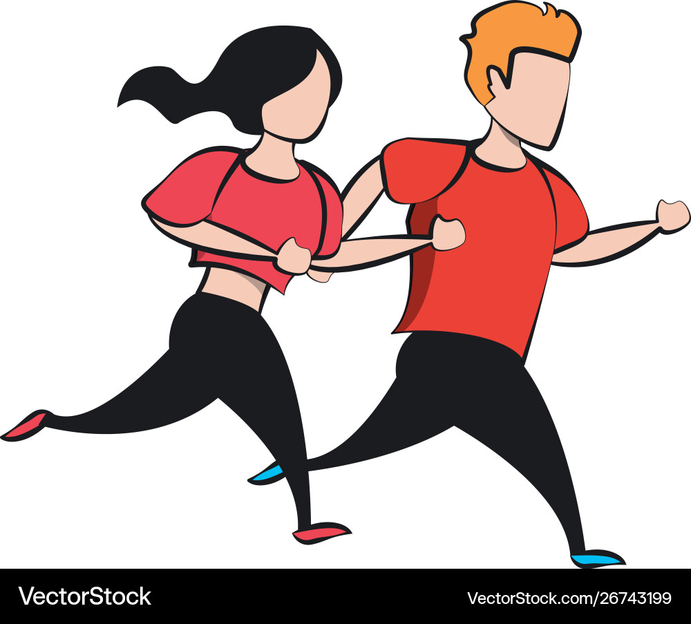 Fitness sport healthy lifestyle cartoon Fitness sport healthy lifestyle cartoon vector image