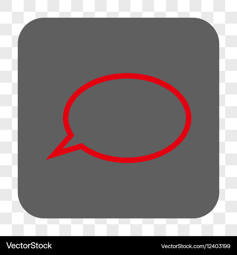 Hint cloud rounded square button vector image