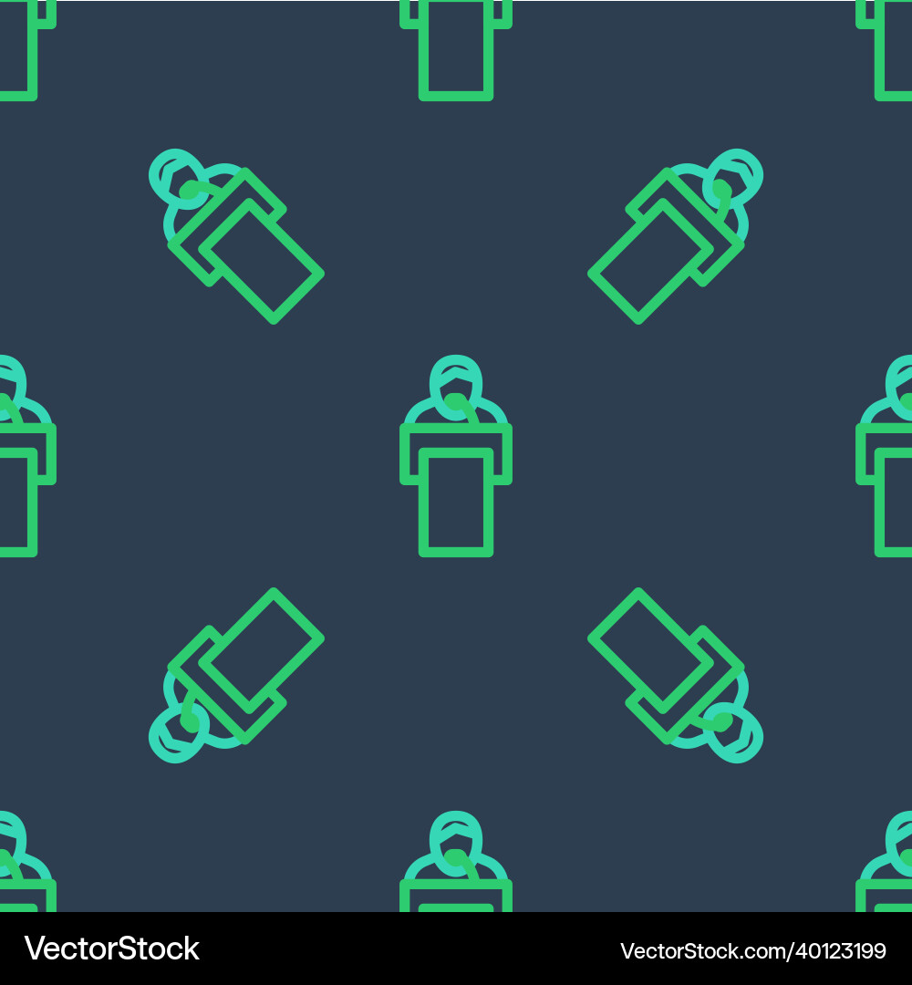 Line gives lecture icon isolated seamless pattern Vector Image