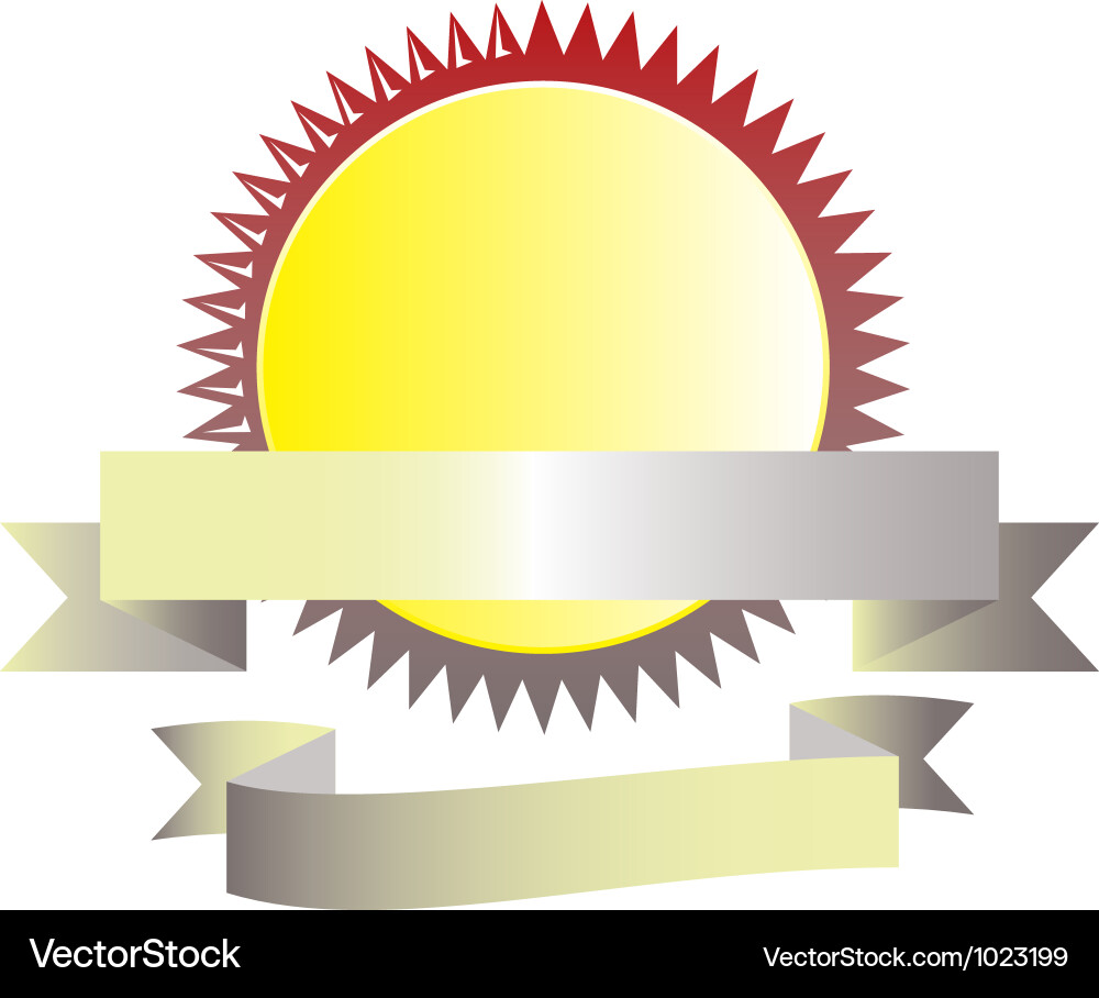 Seal with scroll vector image