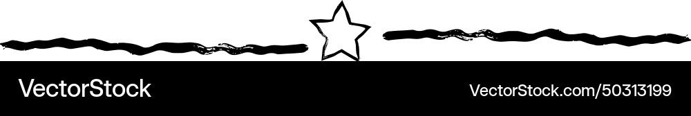 Star frame divider border horizontal line shape Star frame divider border horizontal line shape Vector Image