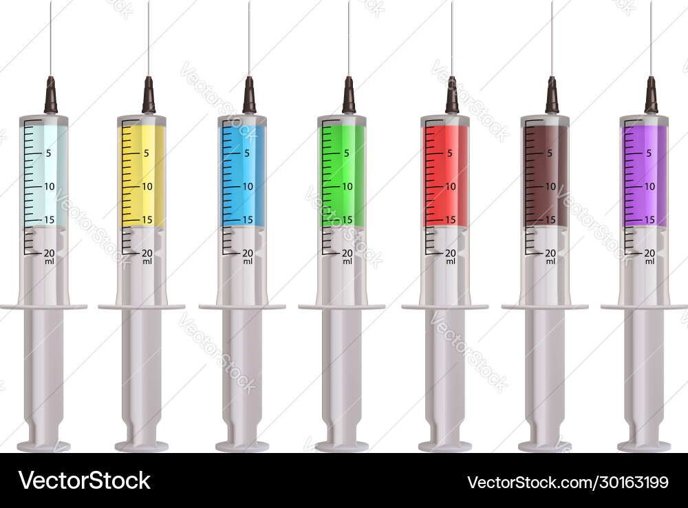 Transparent syringe on white Transparent syringe on white vector image