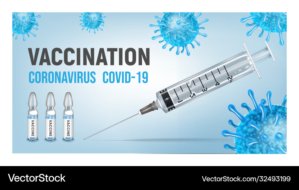 Virus-Impfstoff-Banner Virus-Impfstoff-Banner vektorbild