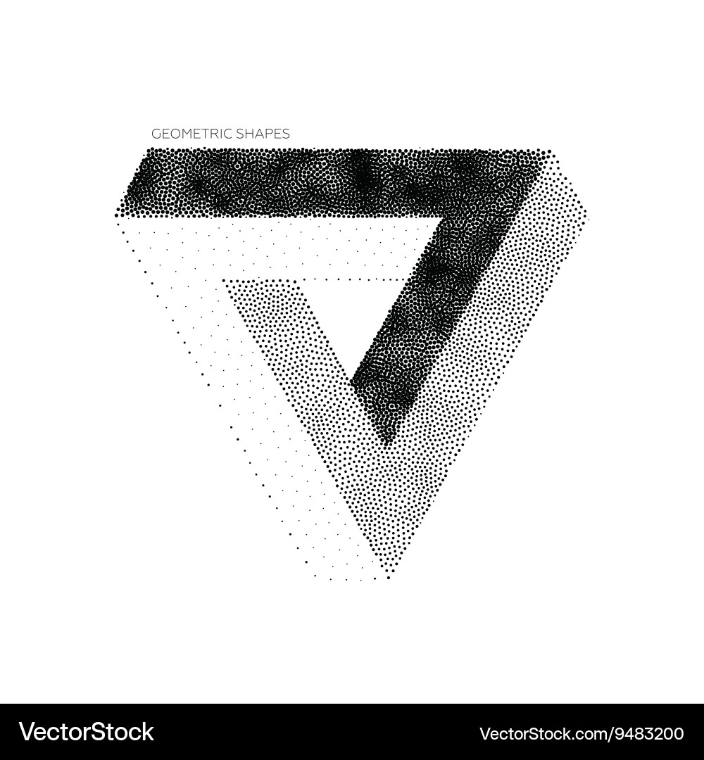 Abstract 3d triangles geometric design element new vector image