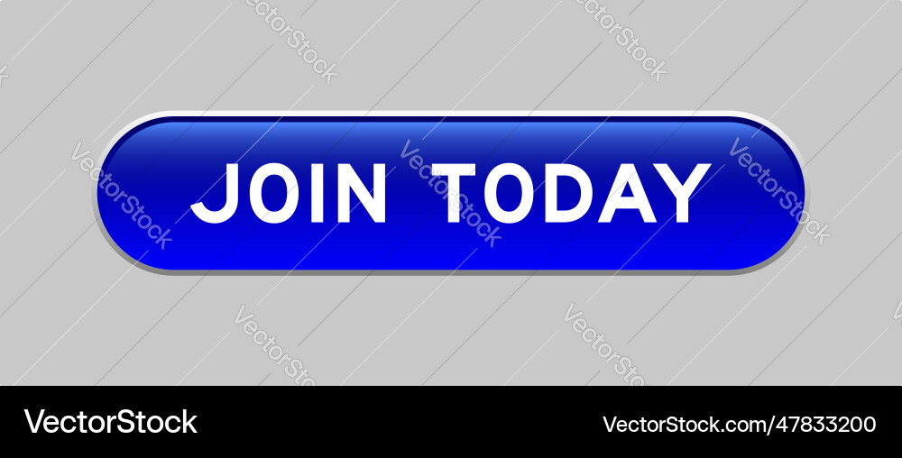 Blue color capsule shape button with word join Blue color capsule shape button with word join vector image
