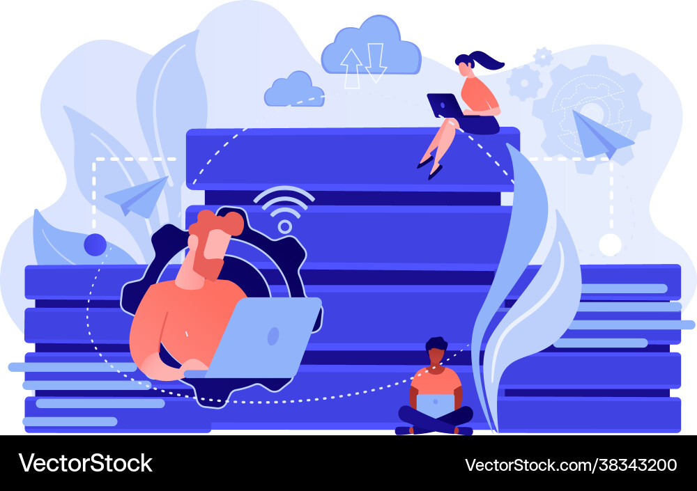 Database concept Database concept vector image