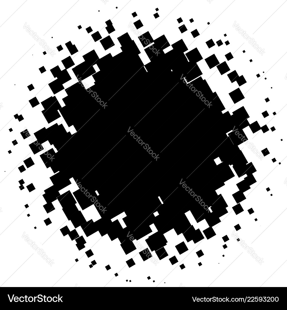Halftone element with square or triangle instead vector image