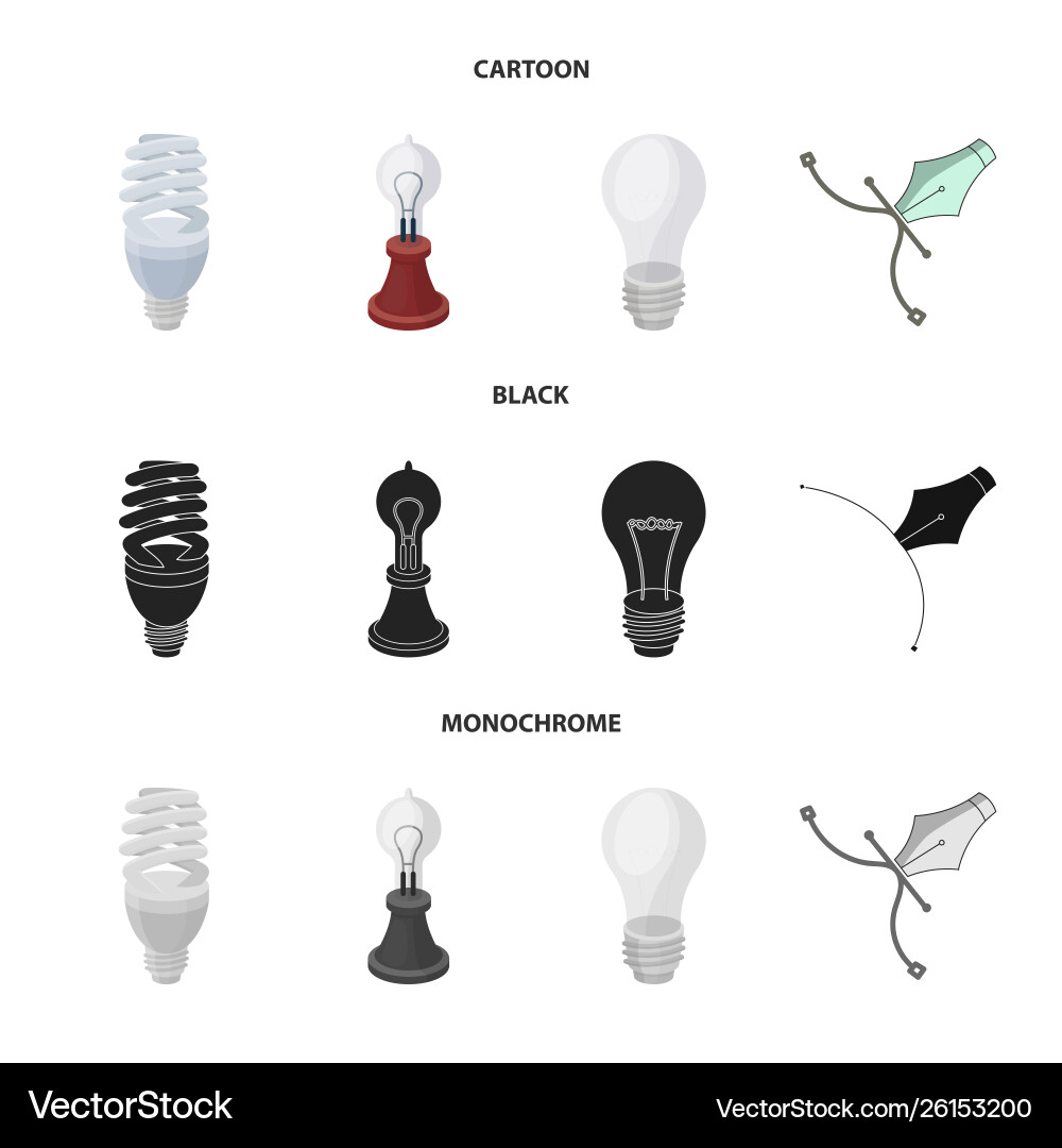 Isolated object lightbulb and ecolam symbol Vector Image