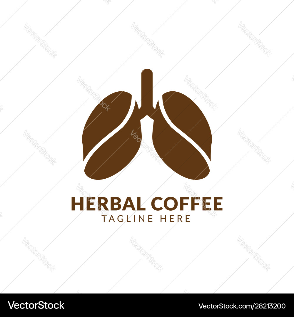 Kräuter Kaffee natürlich kreative Geschäftslogo Kräuter Kaffee natürlich kreative Geschäftslogo vektorbild