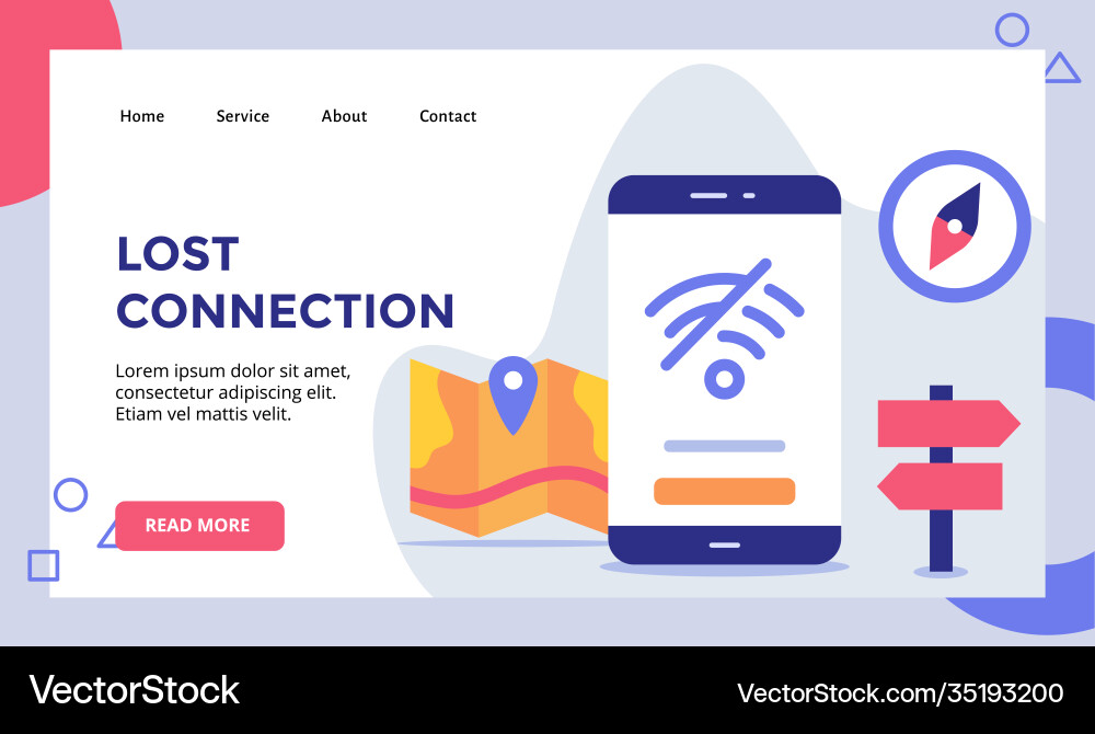 Lost connection disconnect wifi symbol on display Lost connection disconnect wifi symbol on display vector image