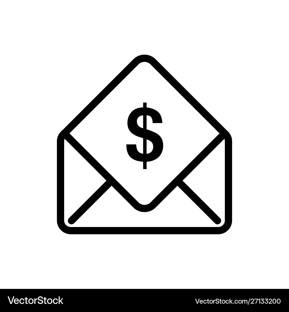 Mail icon ui simple style flat Vector Image