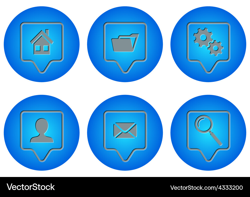 Menu Icons - Website Buttons vector image