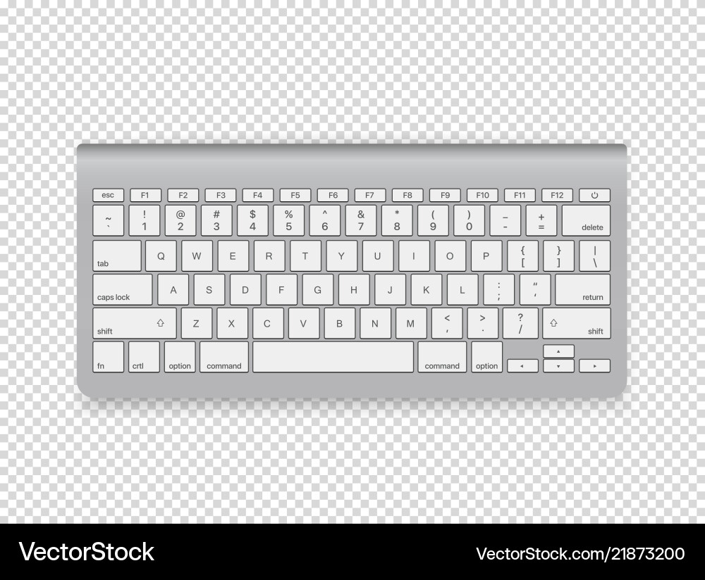 Modern computer keyboard object isolated Modern computer keyboard object isolated vector image
