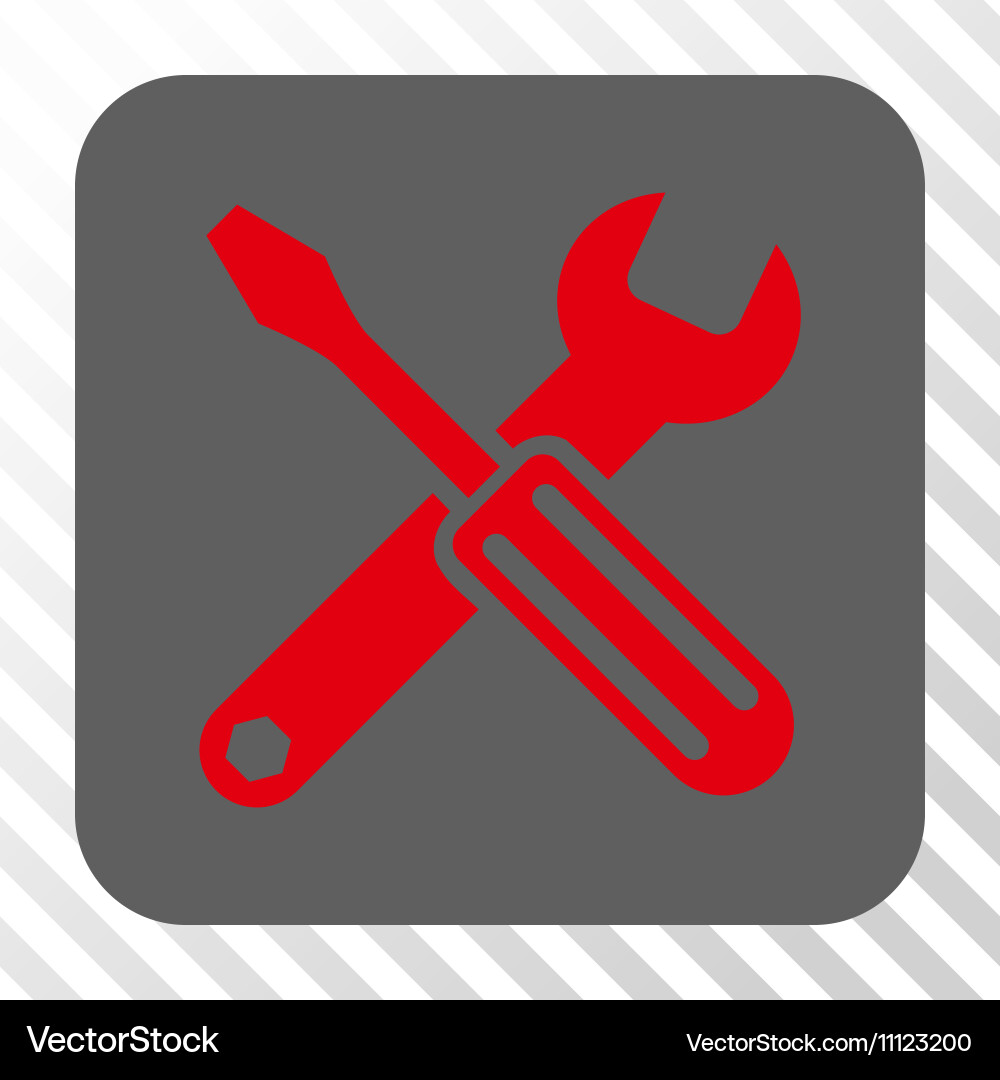 Options rounded square button vector image