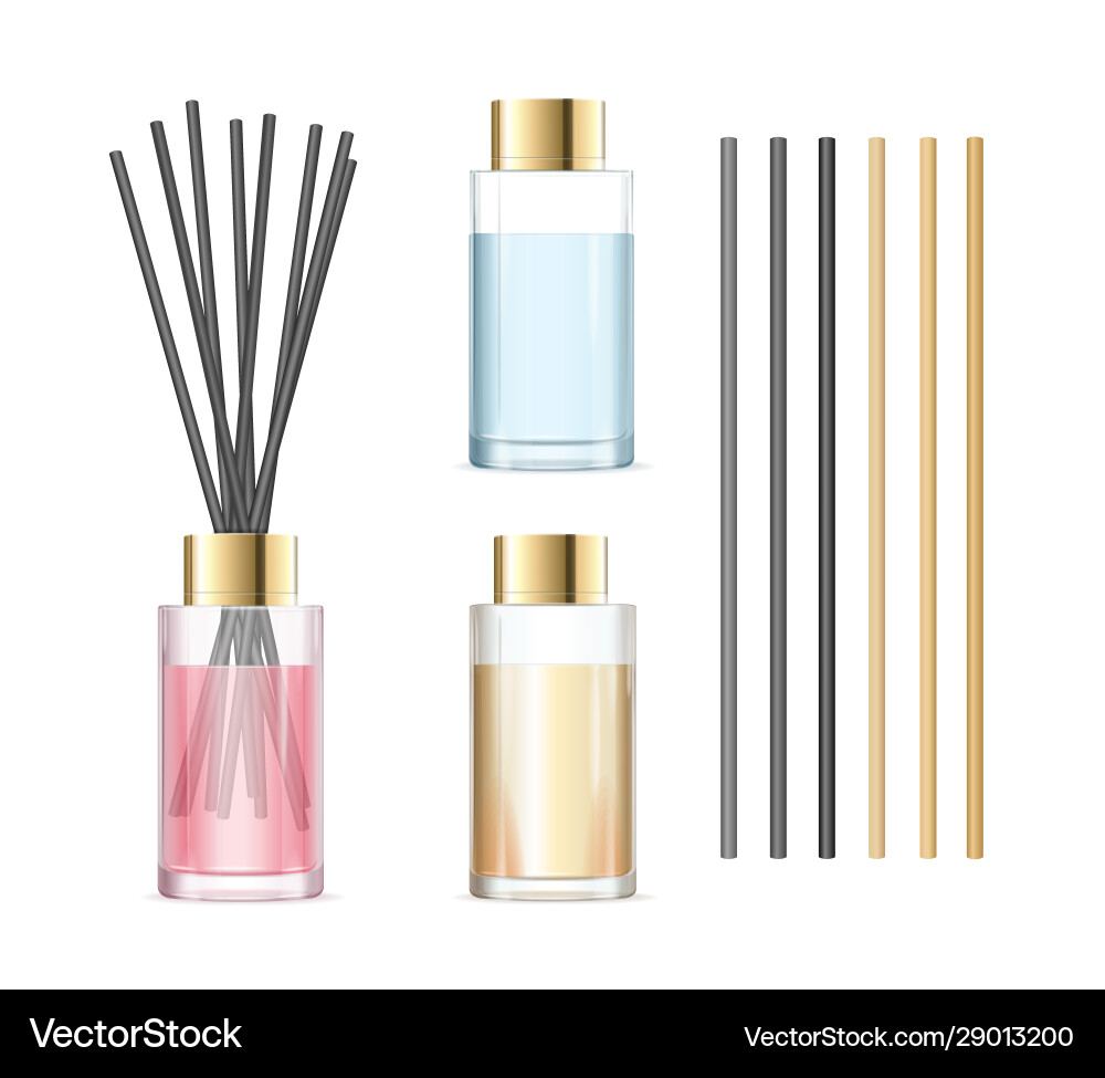 Realistic detailed 3d aromatherapy set concept Realistic detailed 3d aromatherapy set concept vector image