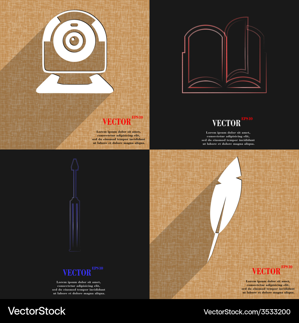 Set of abstract backgrounds with different web Vector Image