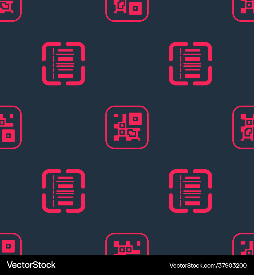 Set scanner scanning bar code and qr on seamless Set scanner scanning bar code and qr on seamless vector image