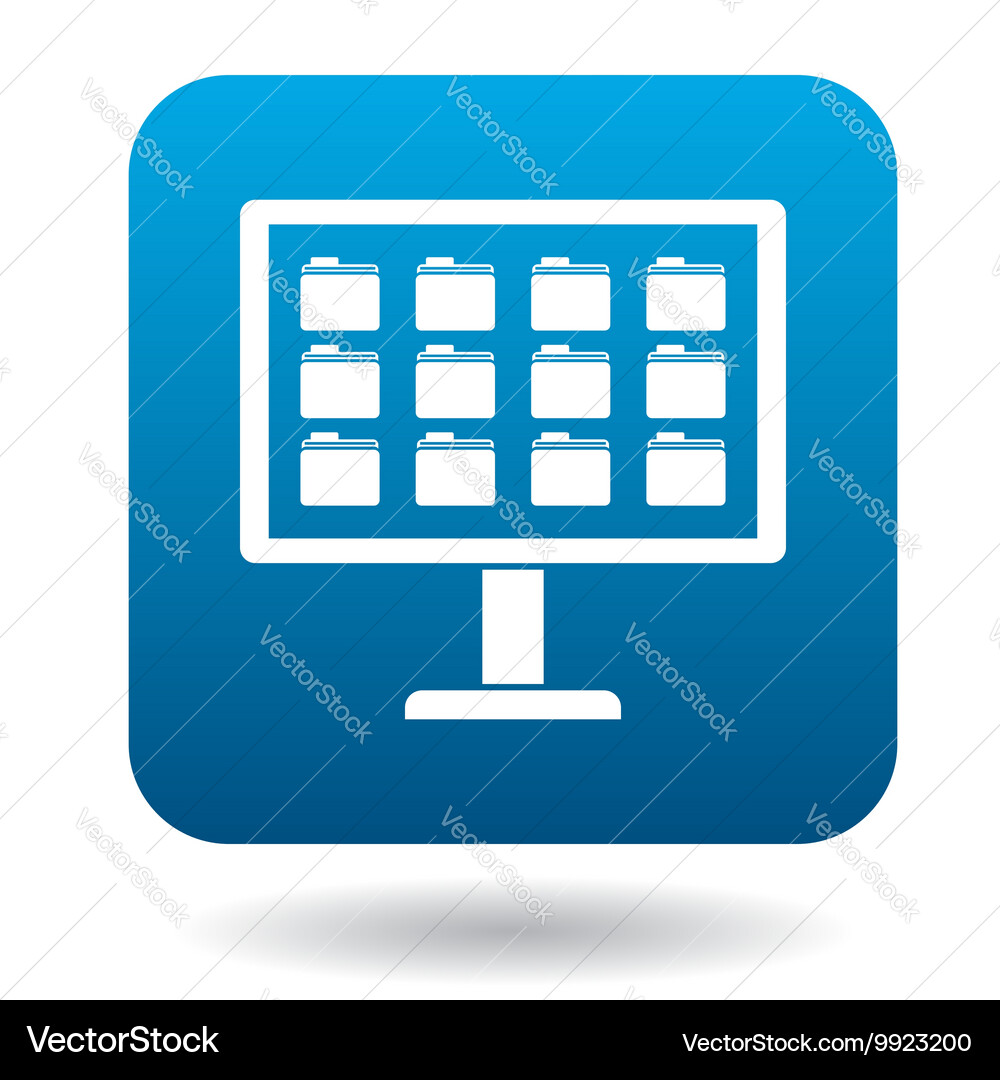 Speichern von Dateien im Computer-Icon einfachen Stil Vektorbild