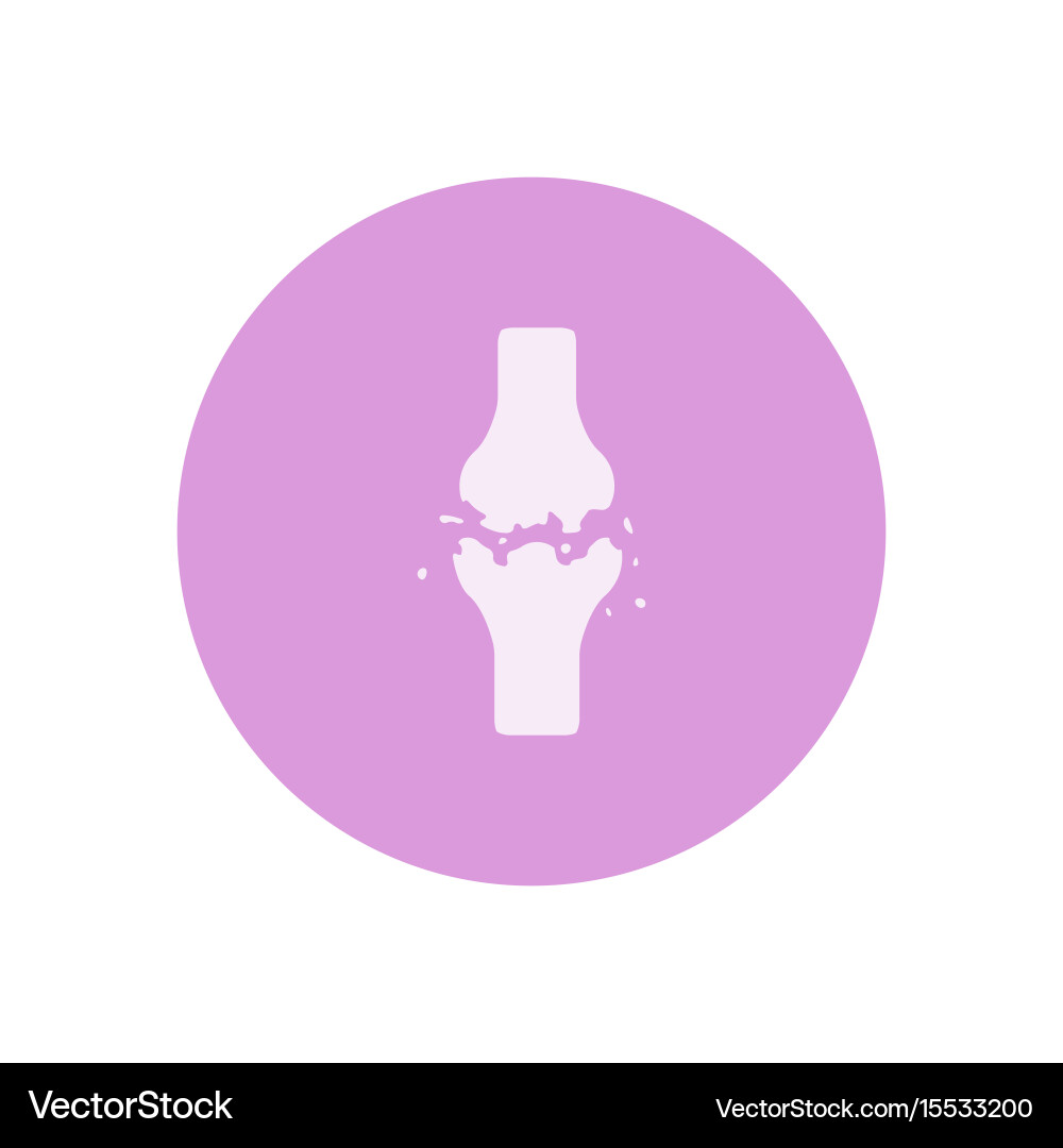 Stylish icon in color circle bone fracture Vector Image