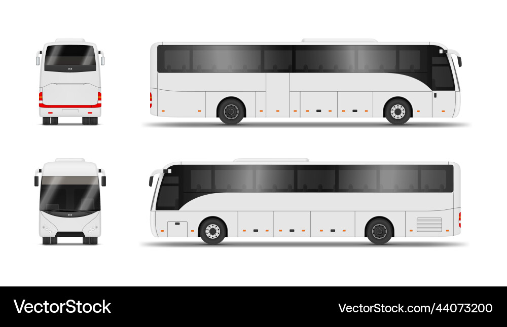 White City Bus Front View Vector Image