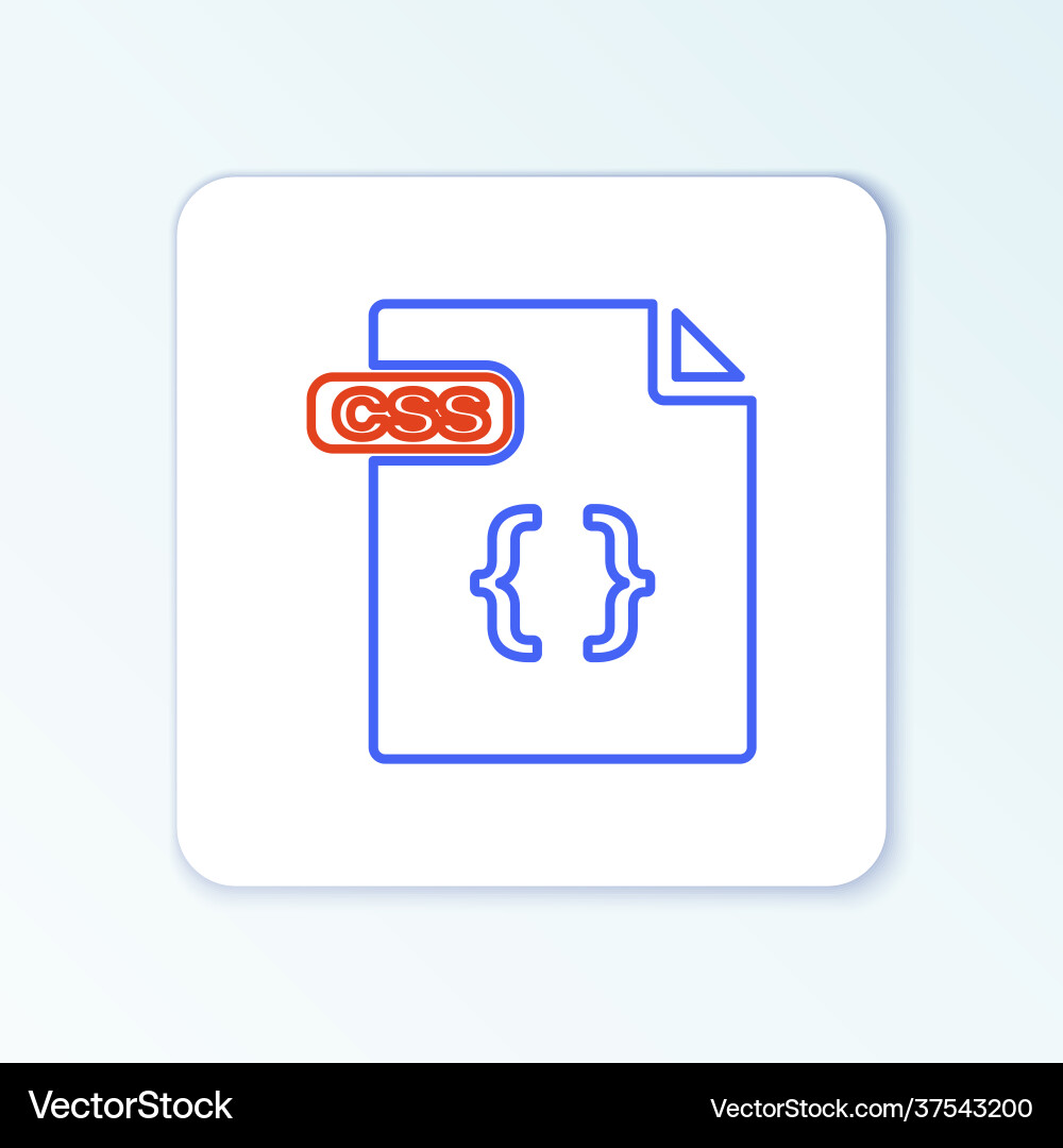 Zeile css Datei Dokument herunterladen Schaltfläche Symbol Zeile css Datei Dokument herunterladen Schaltfläche Symbol Vektorbild