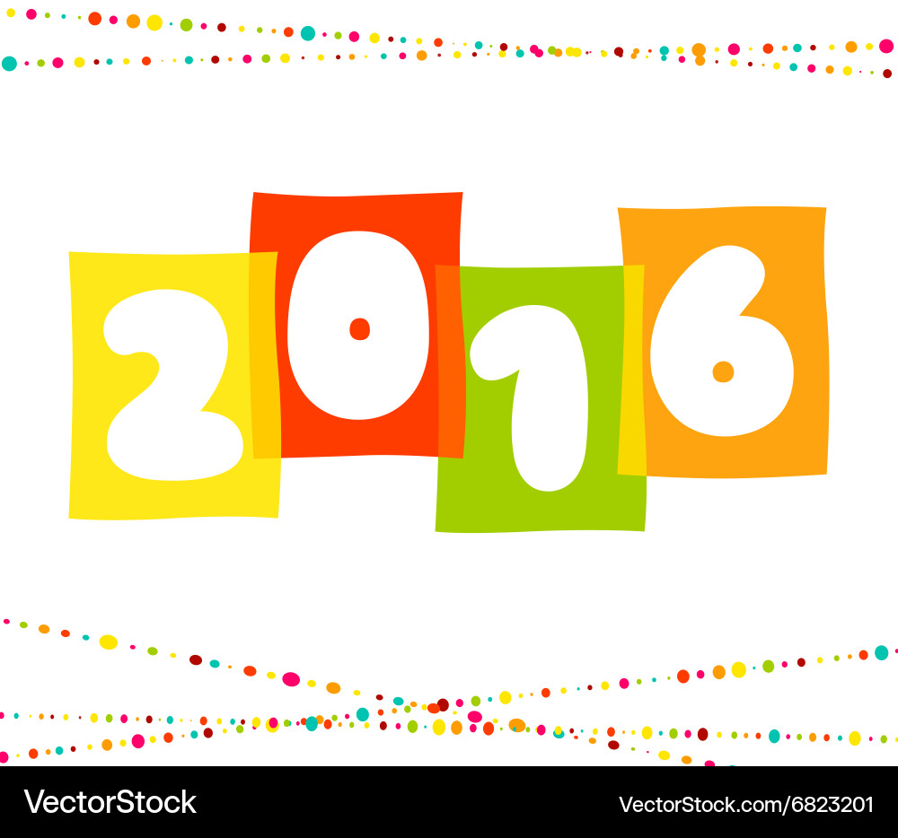 2016 happy new year background the file Vector Image