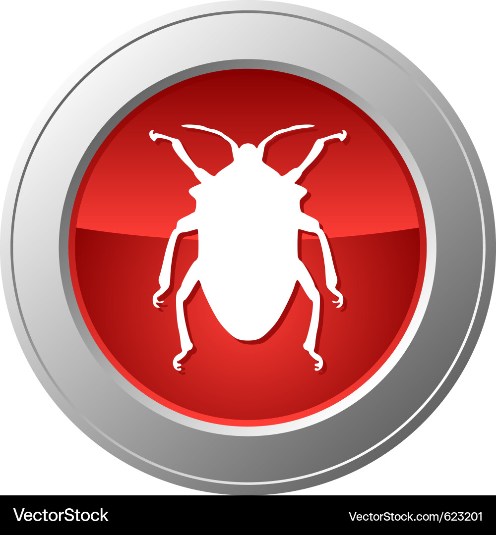 Abstract Bug Button vector image