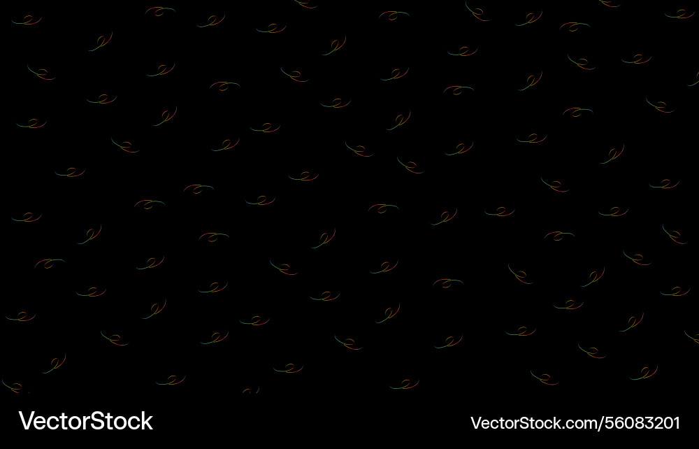 Abstract colorful lines repeat pattern on black Abstract colorful lines repeat pattern on black vector image