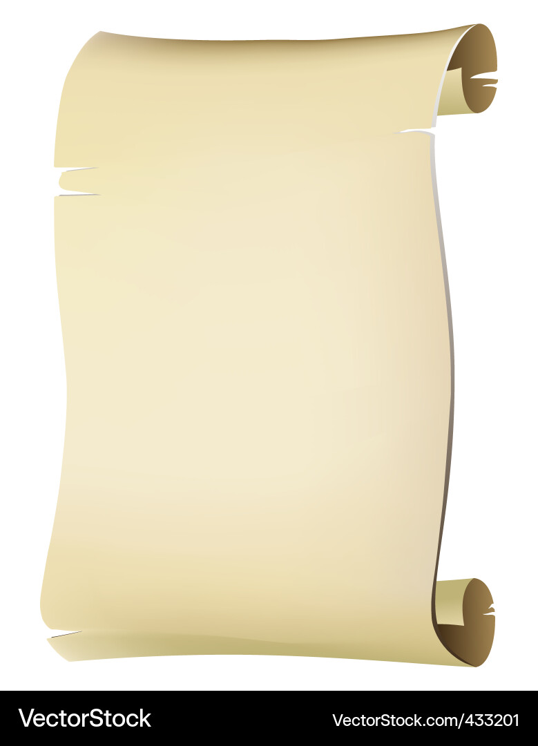 Antique Paper Scroll Vector Image