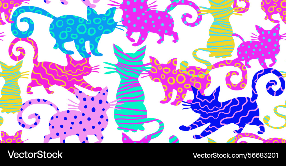 Bright seamless pattern with colorful abstract Vector Image