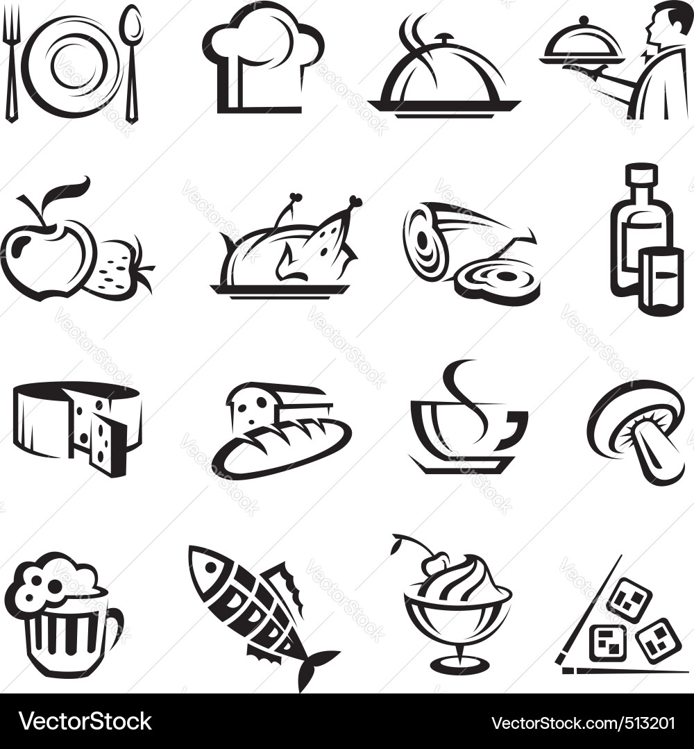 Food Icon Set vector image