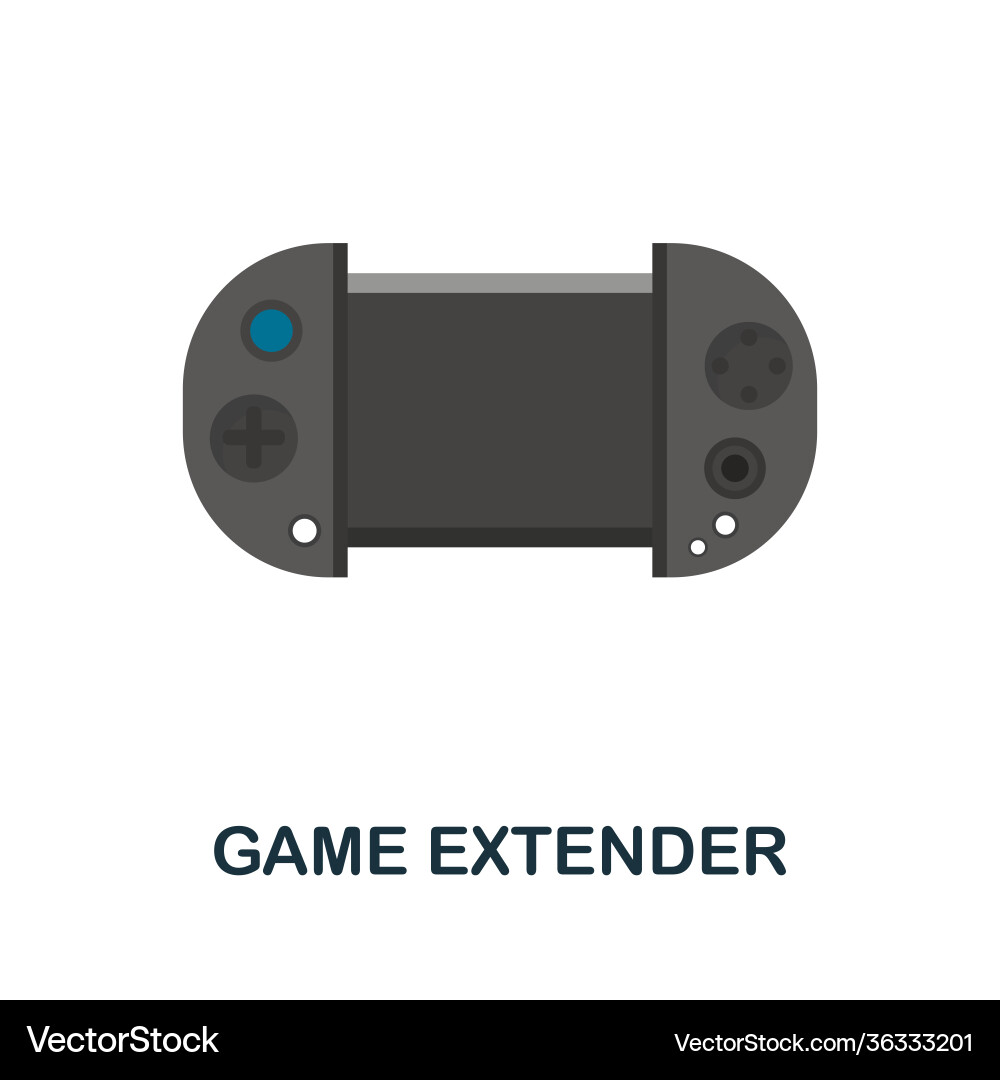 Game extender flat icon color simple element from vector image