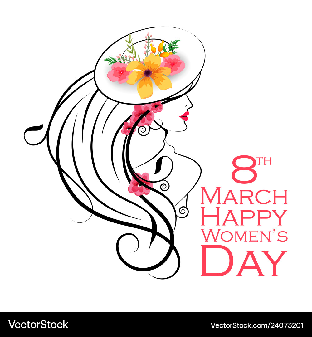 Glückliche internationale Frauen Tag 8 März Glückliche internationale Frauen Tag 8 März vektorbild