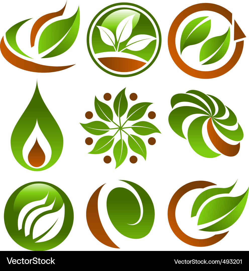 Green Eco Icons - Sustainability Set Vector Image